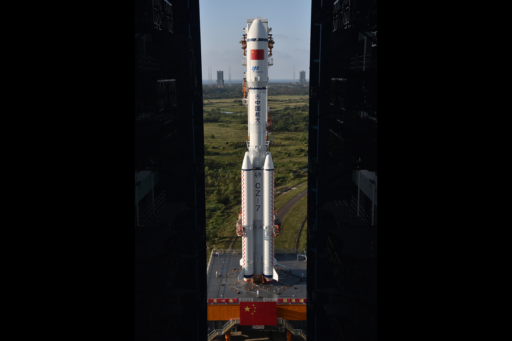 長征七號火箭轉場。（來源：中國航天科技集團公司）