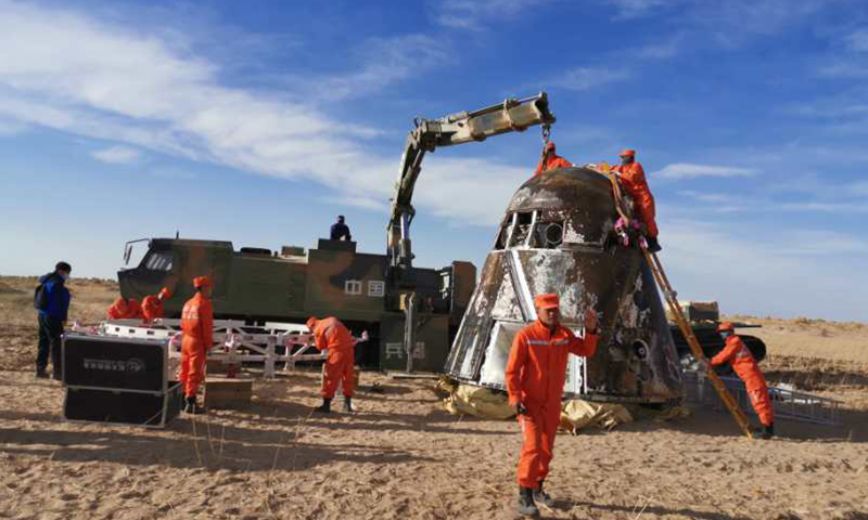 5月8日13時49分，長征五號B運載火箭搭載升空的我國新一代載人飛船試驗船返回艙，在太空旅行60多個小時后，于東風著陸場平安著陸。中國兵器工業集團哈一機集團哈爾濱北方防務裝備股份有限公司研制生產的蟒式全地形車完成返回艙的吊裝和落裝，并于5月9日將返回艙運出沙漠，助力完成新一代載人飛船試驗船返回艙回收任務。