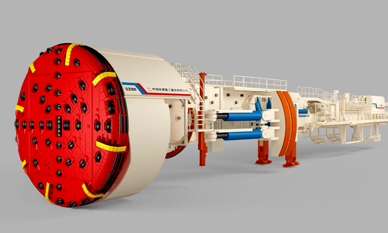 中國鐵建重工集團研制的硬巖掘進機。