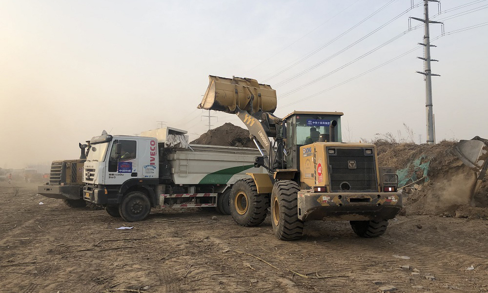 圖為1月14日，隔離點建設現場。