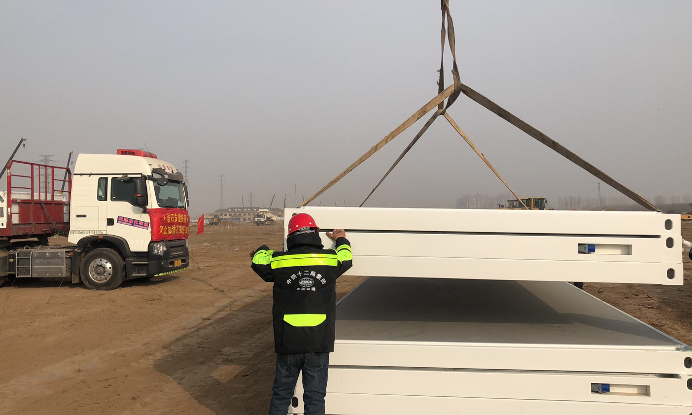 圖為1月14日，隔離點建設現場。