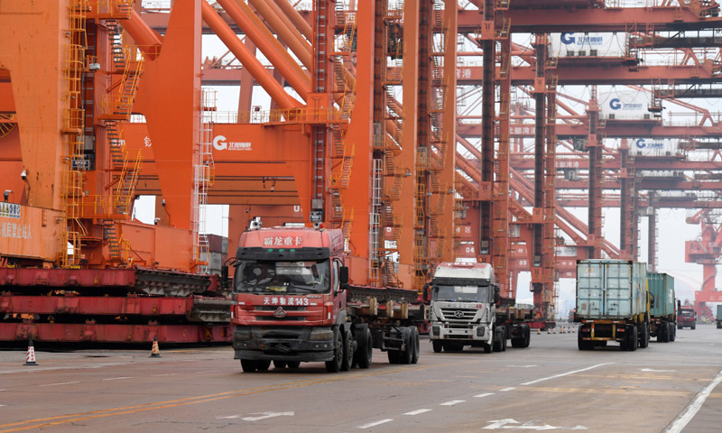 圖為近日拍攝的廣西北部灣港欽州港區一景。（新華社記者 陸波岸 攝）