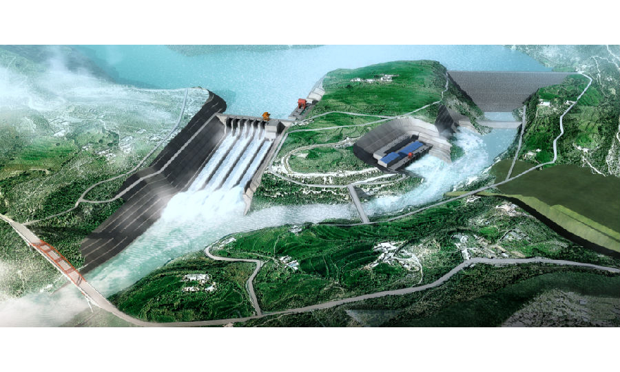 卡洛特水電站效果圖。