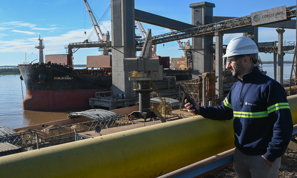 中糧國際在提布斯港裝載首船“零毀林”大豆產品。