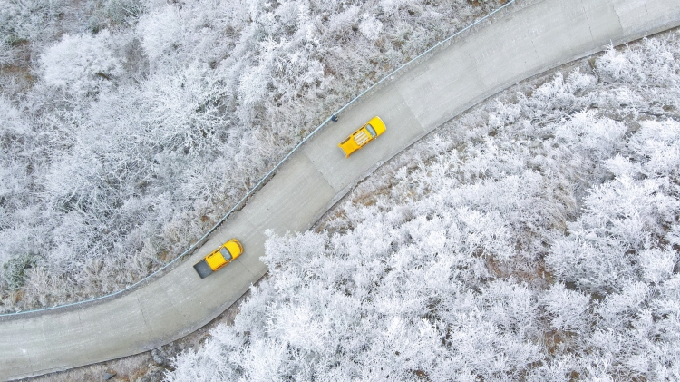 近日，新一波強冷空氣來襲，我國南方地區大范圍氣溫驟降，局部地區降溫超10℃。為保障人民群眾溫暖過冬，保障電力可靠供應，南方電網公司廣大黨員干部員工以強烈的使命擔當，迎戰寒潮第一線。圖為1月8日，貴州省黔東南苗族侗族自治州臺江縣，貴州電網公司凱里供電局員工前往海拔1700余米的高山上開展除冰工作。（蔡興文 攝）