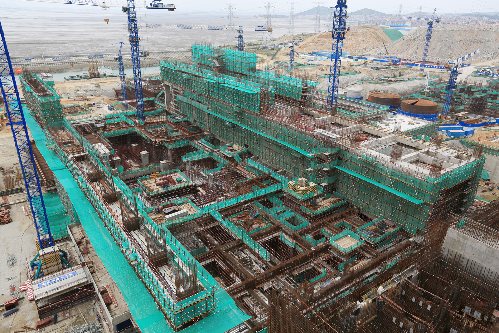 2017年5月20日，建設中的5號機組常規島。（來源：中國核工業集團公司）