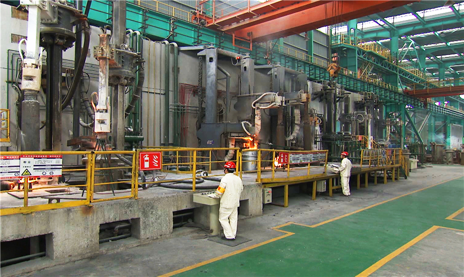 圖為重建后的新特冶電渣生產線。